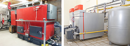 biomass boiler and natural gas boiler