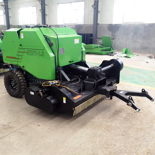 straw crushing round baler