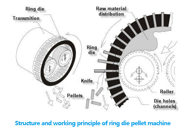 working principle of ring die pellet machine