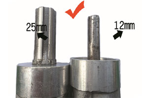 Twice thicker spindle