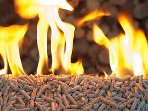 biomass pellet burning