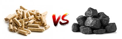 Compare biomass fuel with coal and natural gas