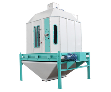 Counterflow pellet cooler