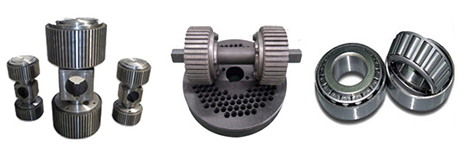 roller, flat die and bearing