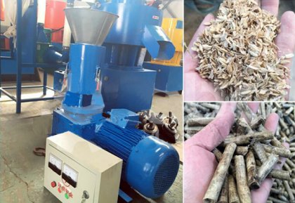 Rice husk pellet machine and wood crusher for French client