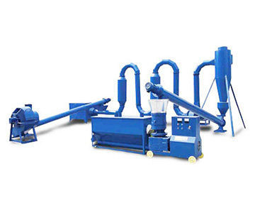 Small wood pellet production line