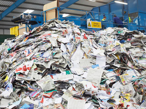 waste paper pile